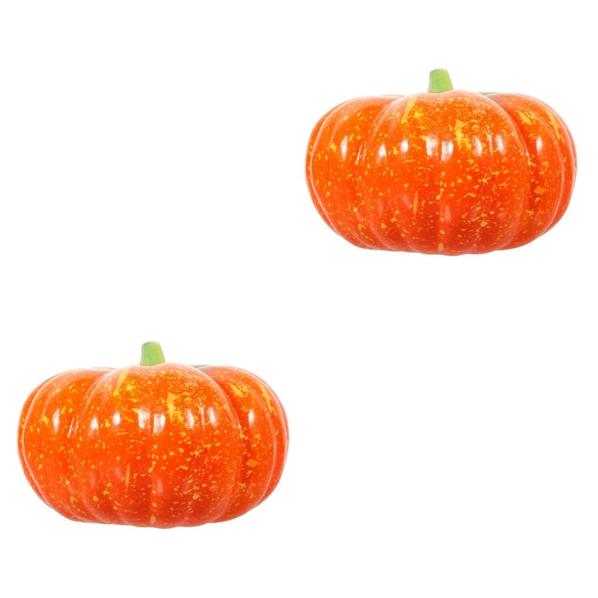 2stücke Künstlicher Schaumkürbis Dekoration Für Halloween Und Erntedankfest Leicht Platzsparend Für Themenpartys Und Fotodekoration Orange Kunstkürbis Für Festliche Stimmung