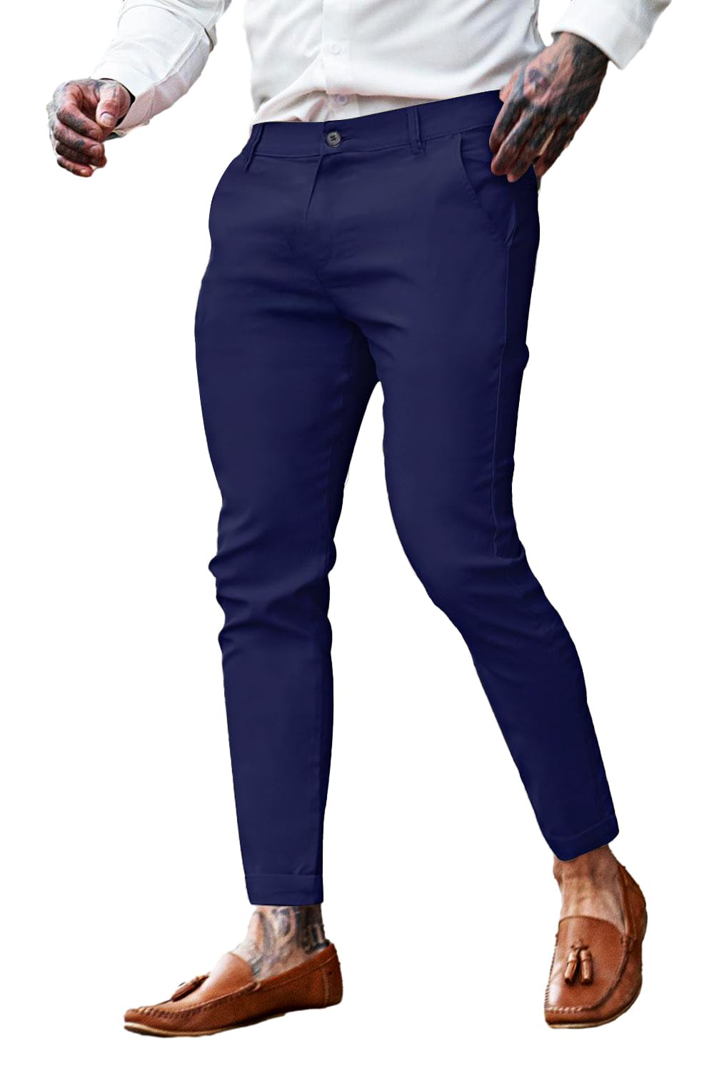GINGTTO Mens Dress Pants Slim Fit Chino