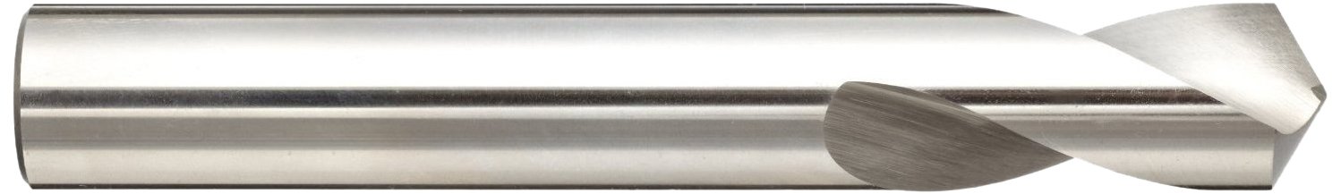 YG-1 High Speed Steel NC Spotting Drill Bit, Uncoated (Bright), Straight Shank, Slow Spiral, 120 Degree, 5/8