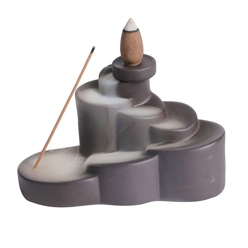 Cascade d'encens à reflux en sable violet pour salle de méditation