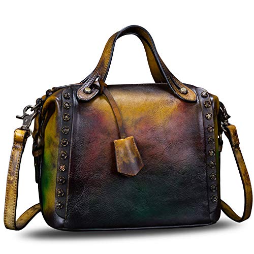 Genuine Leather Purses and Handbags for Women Vintage Handmade Fashion Leather Shoulder Bag Crossbody Satchel with Strap - Image 3
