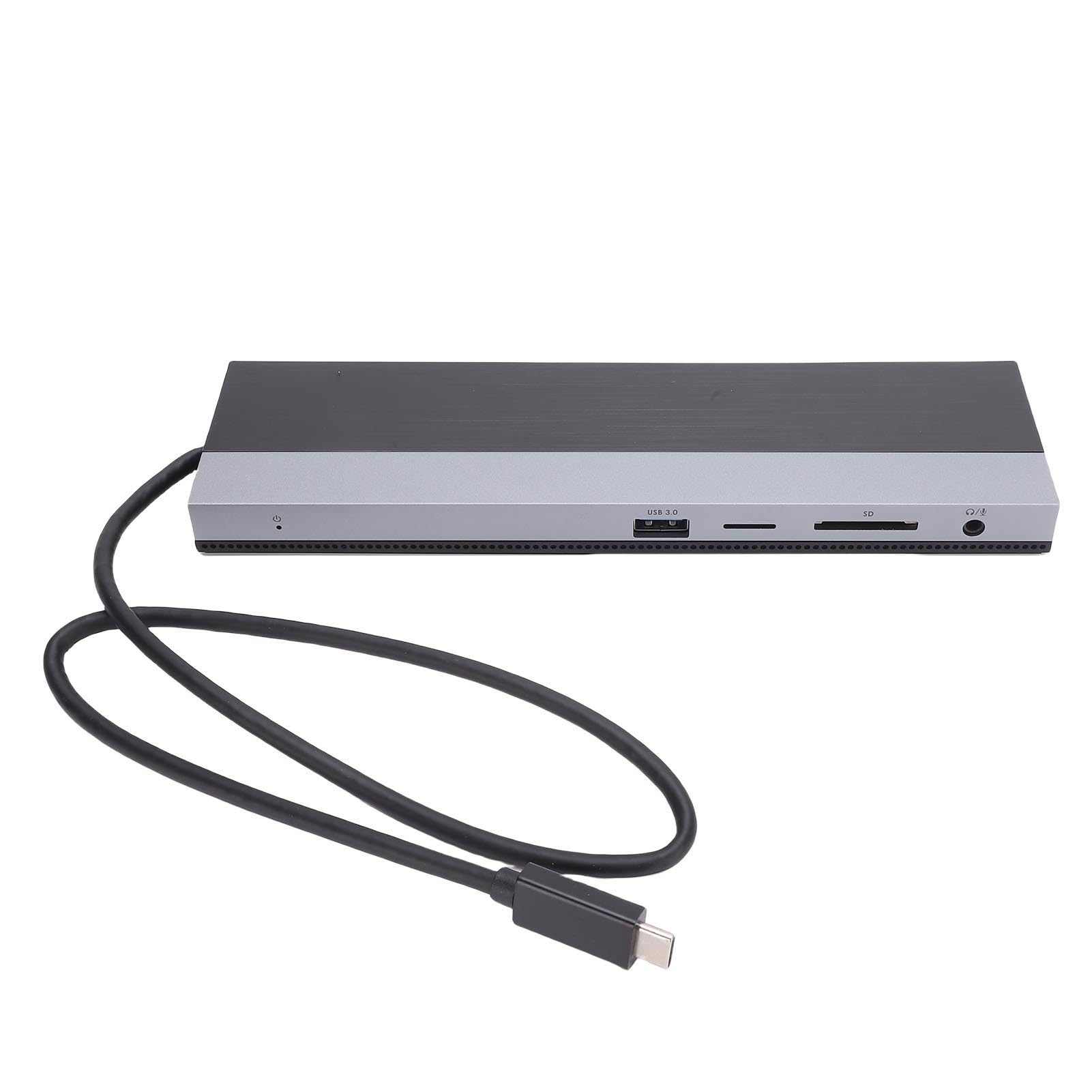 Tosuny USB C Hub, 12 in 1 USB C Multiport Adapter mit 4K@30Hz, DisplayPort, VGA, Gigabit Ethernet, 100W PD, SD/TF Kartensteckplatz, 4 USB Anschlüsse, 3,5 mm Soundbuch