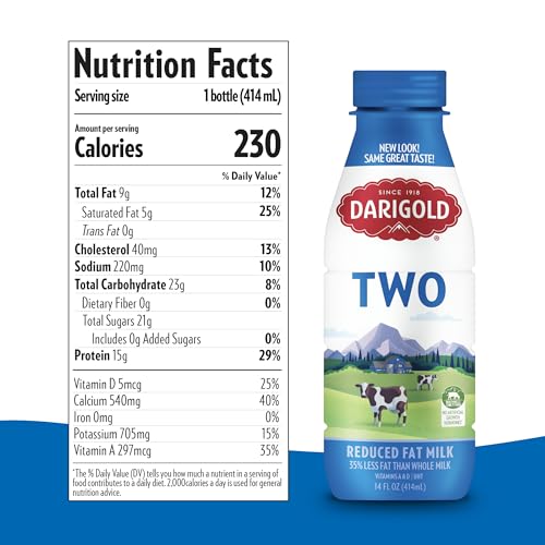 image for Darigold Milk 2 Percent, Reduced Fat Shelf Stable Milk with 12 Essenti
