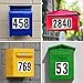 Reflective Number Stickers, 4 Sets 4 Inch Vinyl Waterproof Black Mailbox Numbers for Outside, Strong Self-Adhesive House Numbers Decals for Mailbox Door Signs Trucks