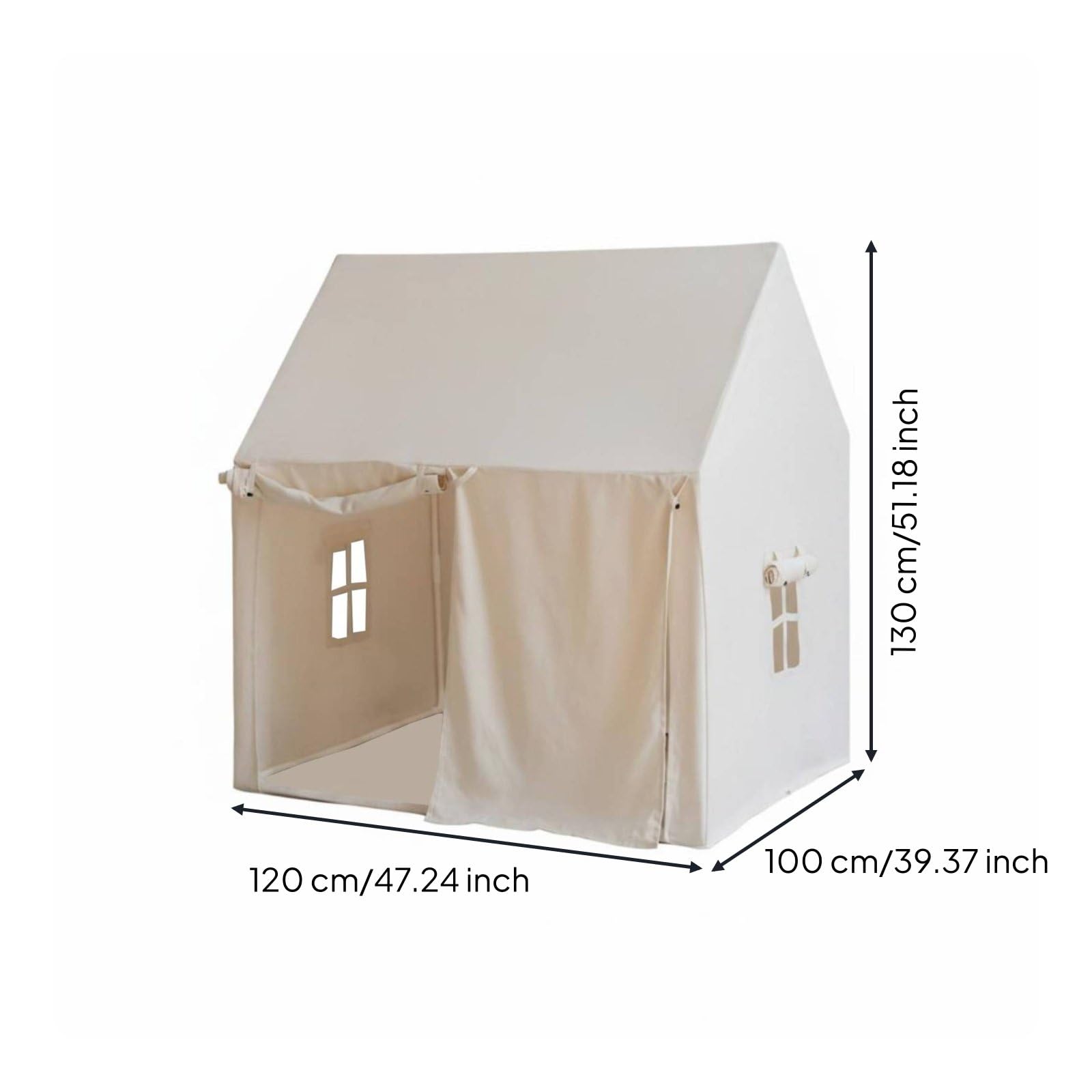 Tenda Gioco Bambini Casetta Ludica Capanna Tenda Interna Rifugio per Giochi Tessuto Pelle di Pesca per Lettura E Riposo Adatta a Bambini E Bambine in Casa Cameretta Spazio