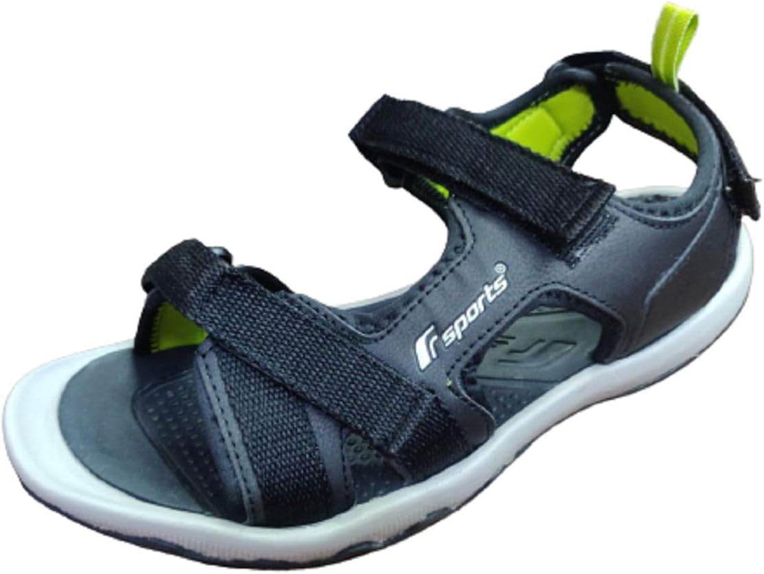 Fsports Men's Black Colour REGAN Series Synthetic Casual Sandal 9 UK