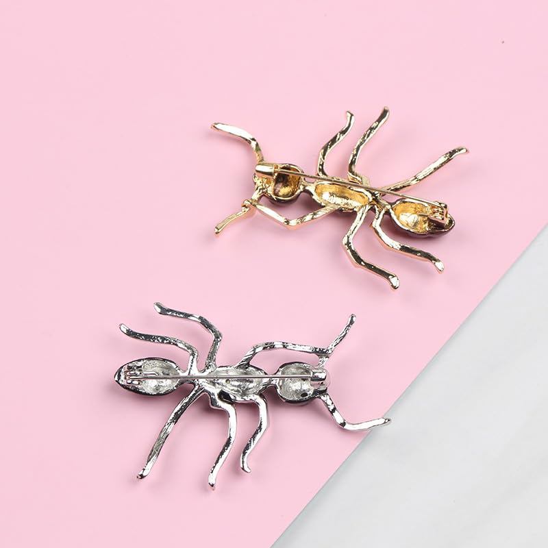 Image of 2Pcs Simple stripe enamel big ant brooch exaggerated insect Pin Brooches Accessories