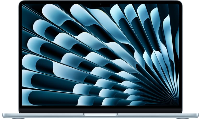 Apple MacBook Air 2025, M4 Chip con 10CPU & 8GPU (13-Pulgadas, 16GB Memoria Unificada, 256GB Almacenamiento) (QWERTY UK) Azul Cielo (Reacondicionado)