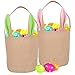 Vcumter Borsa Coniglietto Uova di Pasqua, 2 PCS Cestino di Coniglietto Pasquale in Iuta, Sacchetti Coniglietto Pasquale per Kinder Giochi di Caccia alle Uova Festa di Pasqua