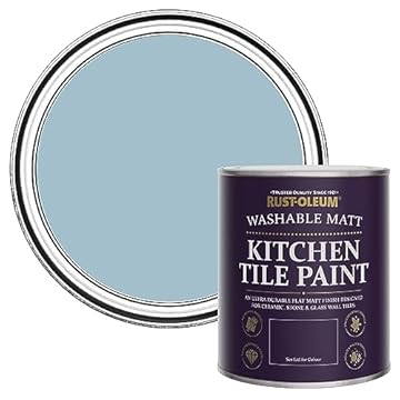 Rust-Oleum Blue Water-Resistant Kitchen Tile Paint in Matt Finish - Nan's Best China 750ml