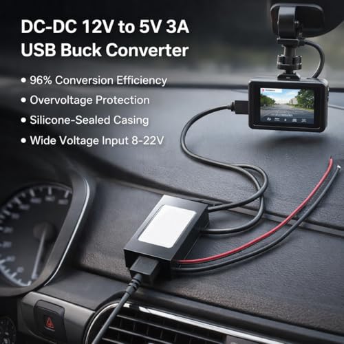JZK 12V To 9V 3A DC-DC Converter – Waterproof Step-Down Power Module For Car Audio, Radio, LED Displays & More