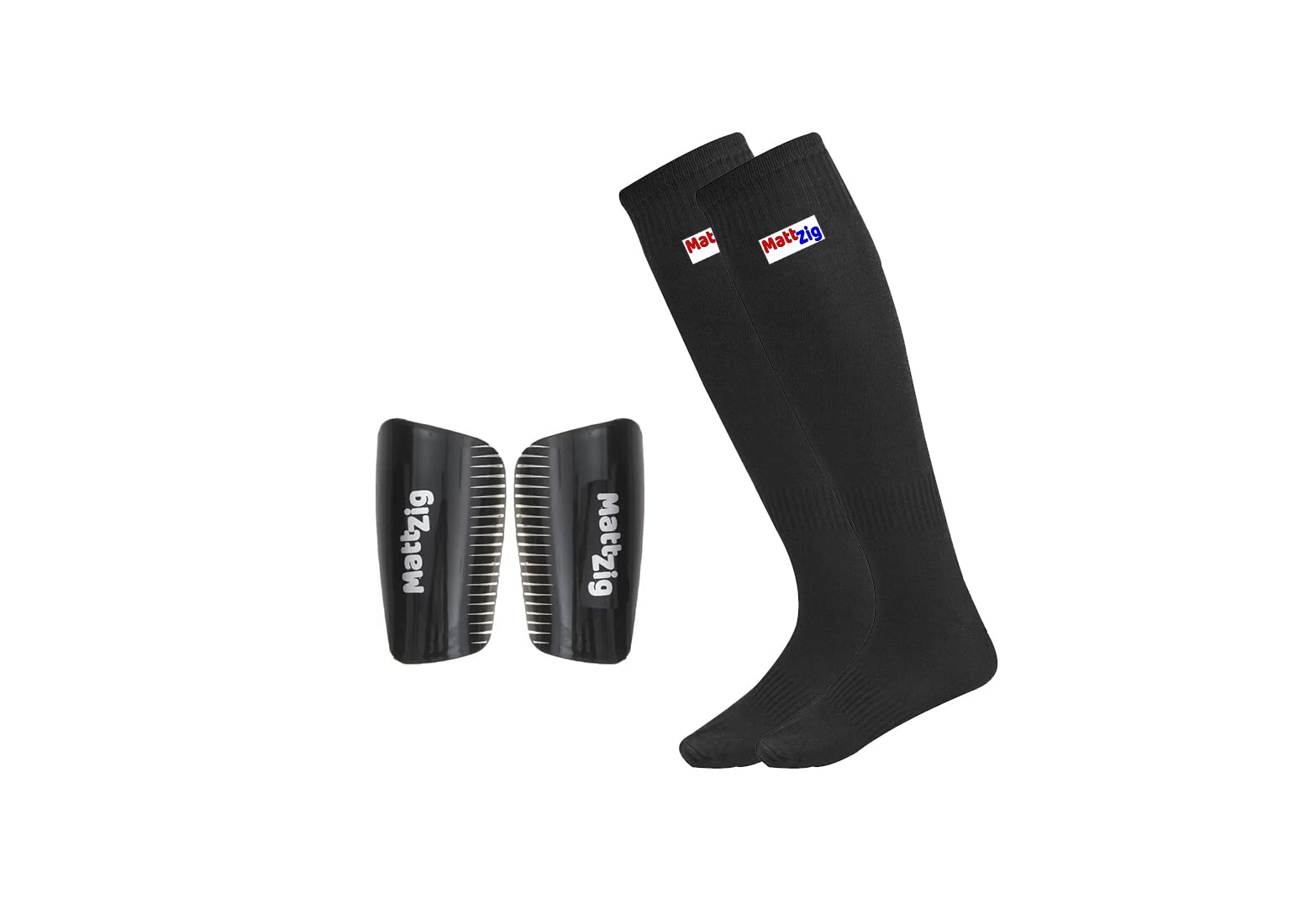 MattZig Indian Pro Football Kit (Football Socks One Pair + Shin Guard One Pair) - Black (B08C5FYCDD) Amazon Price History, Amazon Price Tracker