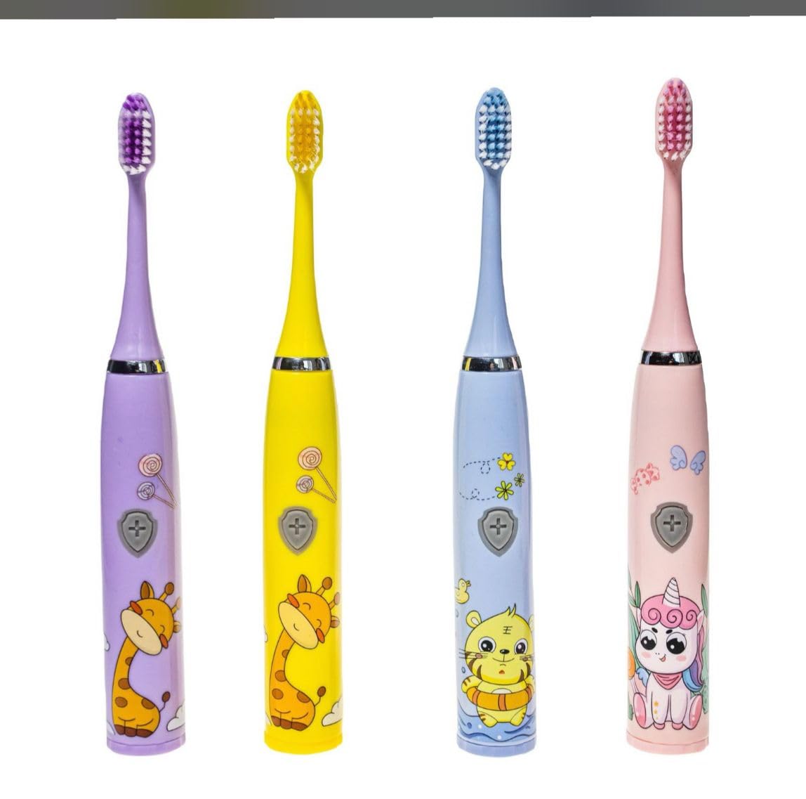 Kids Battery Operated Electric Toothbrush Set (Age 3-8) – Cartoon Design, Extra Soft Bristles, Replaceable Heads, Waterproof (Pink)(Pack of 1 with 2 extra brush heads, Cell Not Included)-image-36
