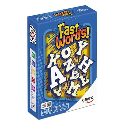 Cayro - Fast Words, Juego De Mesa - Divertido Y Educativo - para Todas Las Edades - Fácil De Jugar En Familia - Desarrolla La Creatividad - Incluye 110 Tarjetas con Palabras - Desafía Tu Vocabulario
