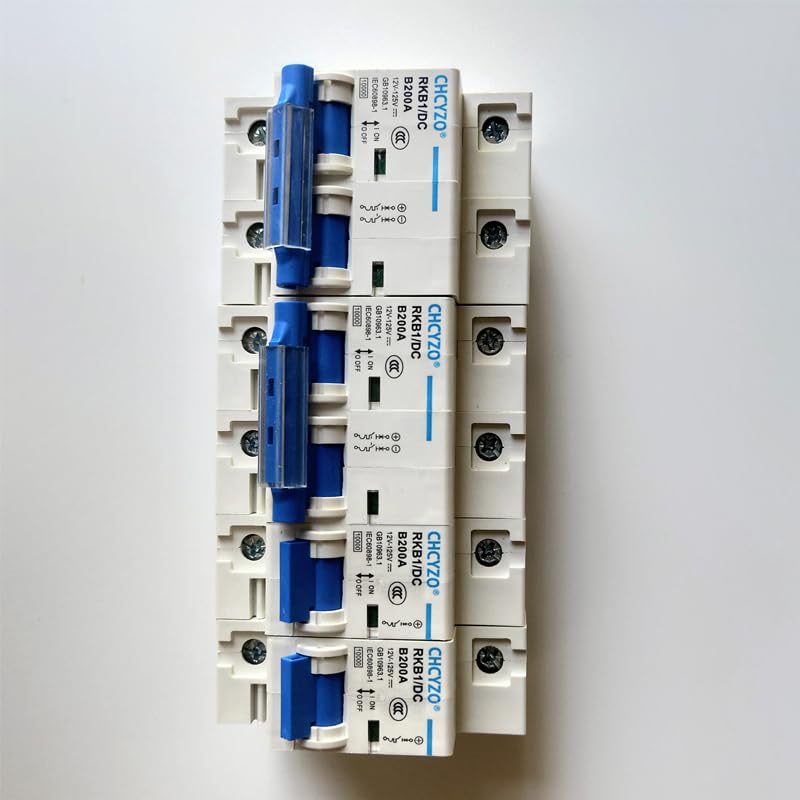 Interruttore Magnetotermico Differenziale Interruttore Di Trasferimento 12V 24V 36V 48V 60V 72V 96V 120V Solare For Protezione Da Cortocircuito(2P,200A)