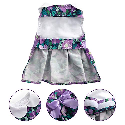 Hollypet Puppy Clothes Dog Cat Flower Pet Dress for Dogs and Cats Doggie Outfits Birthday Party Ribon Costumes, Purple… - Image 5
