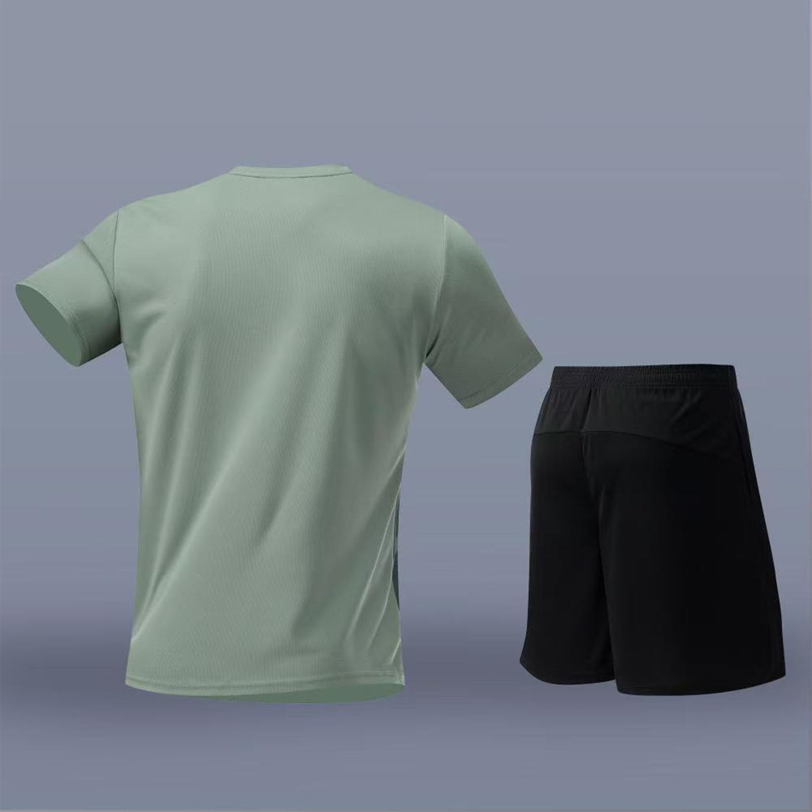 Genérico - Traje deportivo para hombre, secado rápido, manga corta, transpirable, para correr, para el aire libre