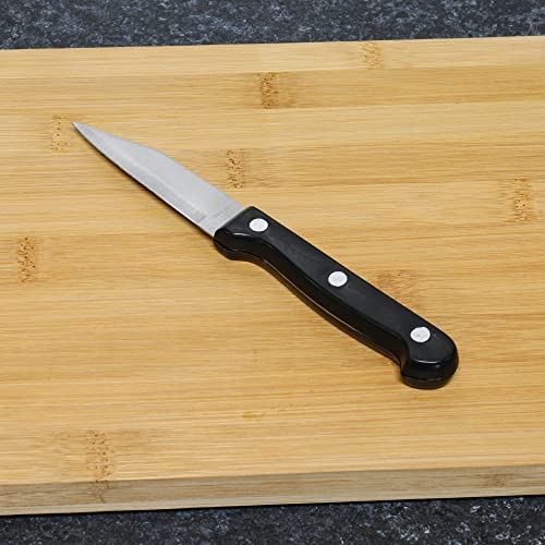 Chef Craft Select Paring Knife Set, 3.5 Inch Blade 7 Inches In Length 2 Piece, Stainless Steel/Black #TOP4