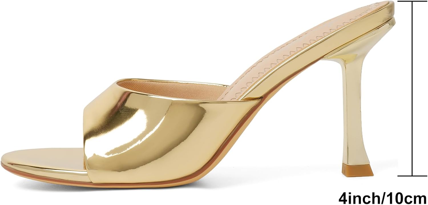 Mostrin Kitten Heels for Women Round Toe Heels With Bow Vintage Mules Sexy Slip on Stiletto Backless Sandals for Party Daily - Image 4