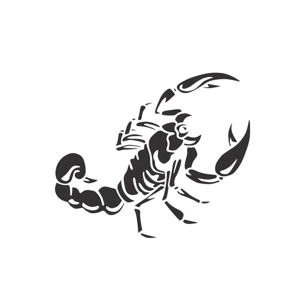 Dabhuoc Carbon Fiber Scorpion Car Stickers Vinyl Film Decor Decal Acessories Graphics Decoration(,30X18cm)