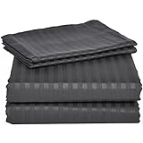 Royal Linen Bedding's 600 Thread Count 4-Piece Sheet Set Emperor/Wyoming King (84' x 84') Grey...