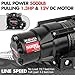 X-BULL 5000lbs Electric Winch - 12V DC Power Waterproof Synthetic Rope Winch with Hawse Fairlead, Wireless & Wired Remote with Mounting Plate for ATV/UTV,Boat Trailer Winch