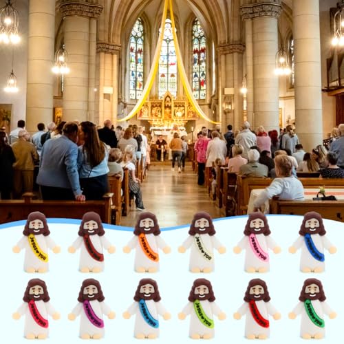 image for BSTCRAFT 80 Pcs Mini Jesus, Little Jesus Figures to Hide Tiny Figurine