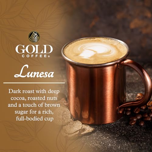Gold Coffee Bundle Velara, Brunella & Lunesa, Light, Medium & Dark Roast, Whole Bean miniatura 6