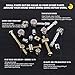 Hilitchi 125 Pcs 3 in 1 Cam Fitting with Dowel and Pre-inserted Nut with Zinc Plated Hex Drive Socket Cap Furniture Barrel Nuts Crib Screws Assortment Kit for Cabinet Drawer Furniture Connecting