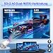Mini Beamer Tragbar, 4K 1080P Heimkino Projektor mit WiFi 6, Bluetooth 5.2, Auto Trapezkorrektur, 180° Drehung & 1000+ Live TV Kanälen, Kompatibel mit iOS/Android/PC/TV Stick