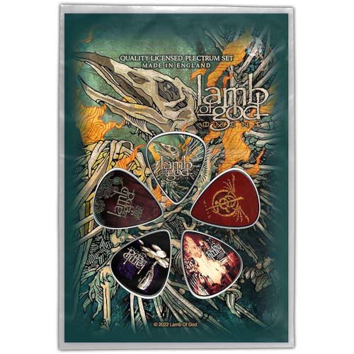 Image of Lamb Of God Omens Plectrum (Pack of 5) (One Size) (Multicoloured)