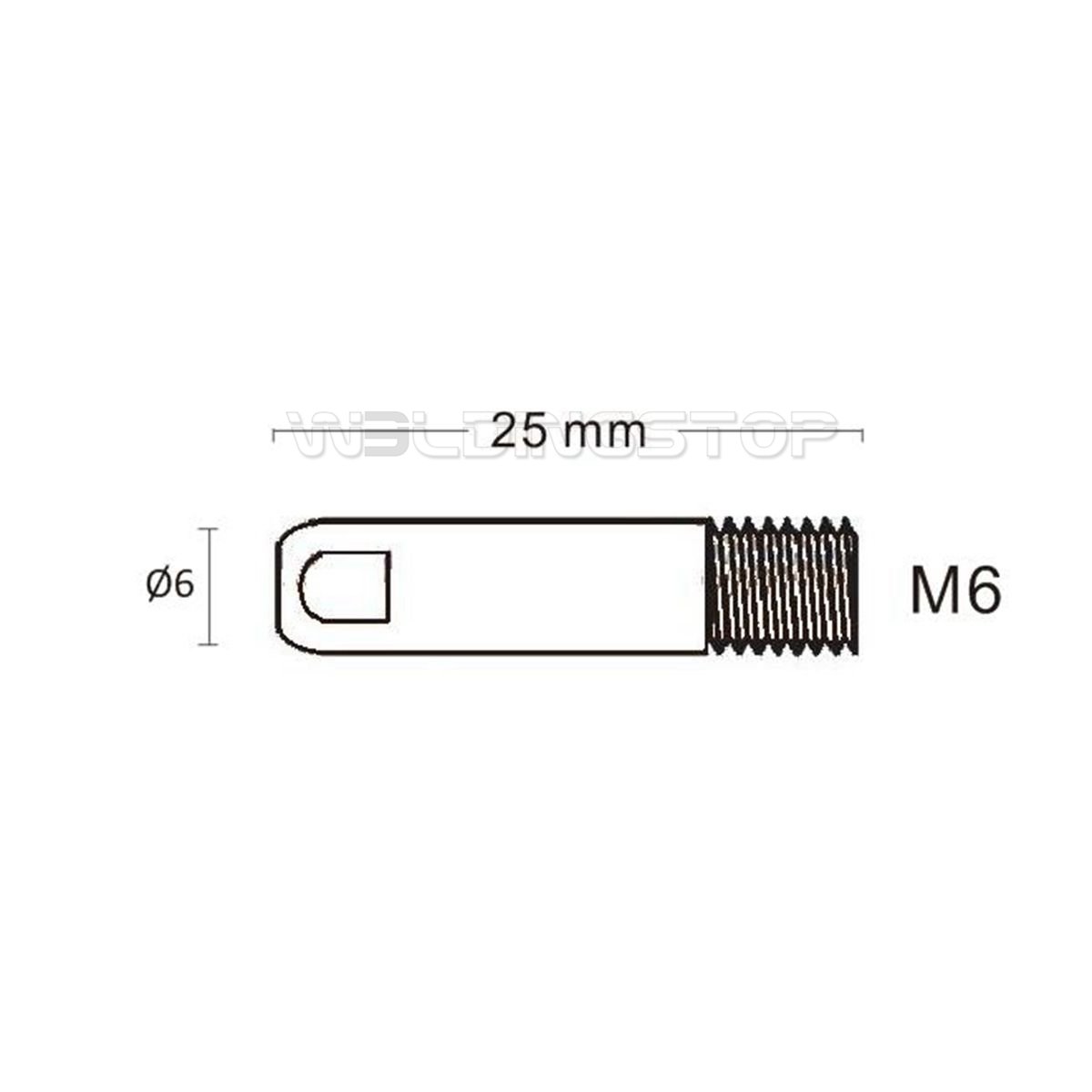 QTY/20 Punta di Contatto 0,8 mm 0,031'' 140.0059 Ugello per Torcia di Saldatura Mig Pistole BINZEL MB 15AK (M6 x 25 mm)