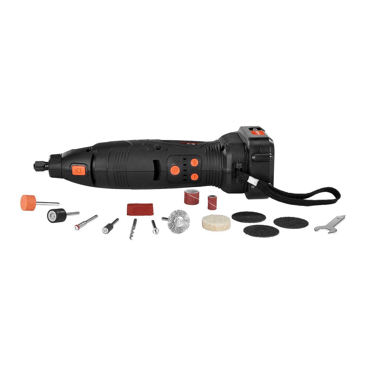 12V Cordless Variable-Speed Rotary Tool Kit, 19-Piece, Mfr: 59437-A