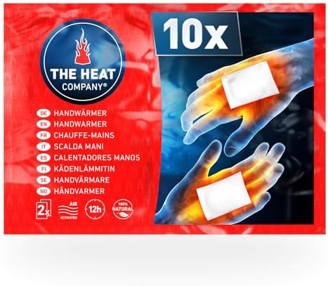 THE HEAT COMPANY Ogrzewacz do dłoni  10 lub 40 par  bardzo ciepły  ogrzewacz do kieszeni  12 godzin ciepłe ręce  gotowy do użycia  aktywowany powietrzem  czysto naturalny