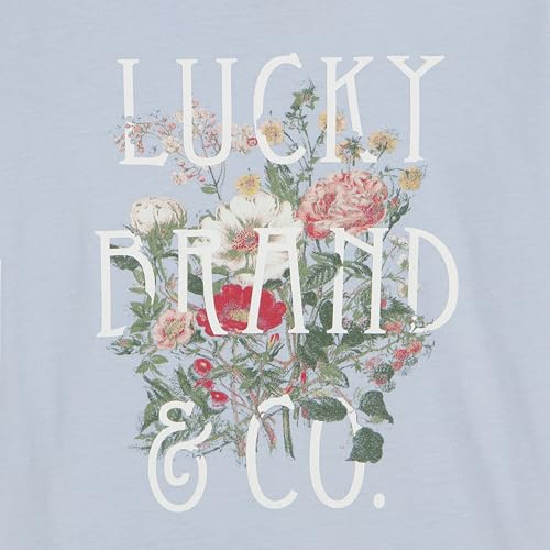 Image of Lucky Brand Girl's Short Sleeve Graphic T-Shirt, Tagless Cotton Tee with Fun Designs