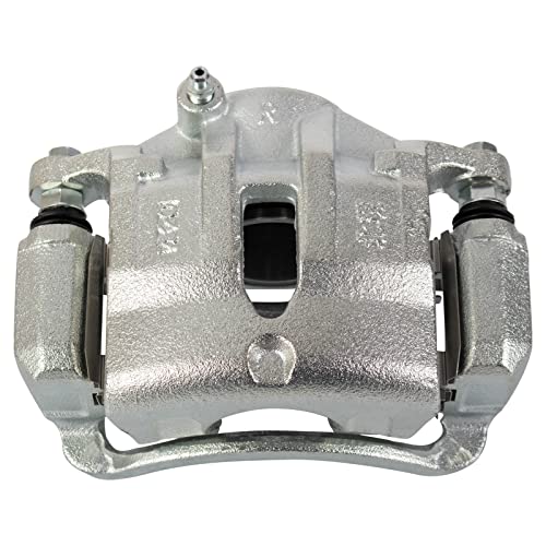 Image of TRQ Front Brake Caliper Set Zinc Coated Brackets Compatible with 2012-2015 Hyundai Tucson 2012-2016 Kia Sportage