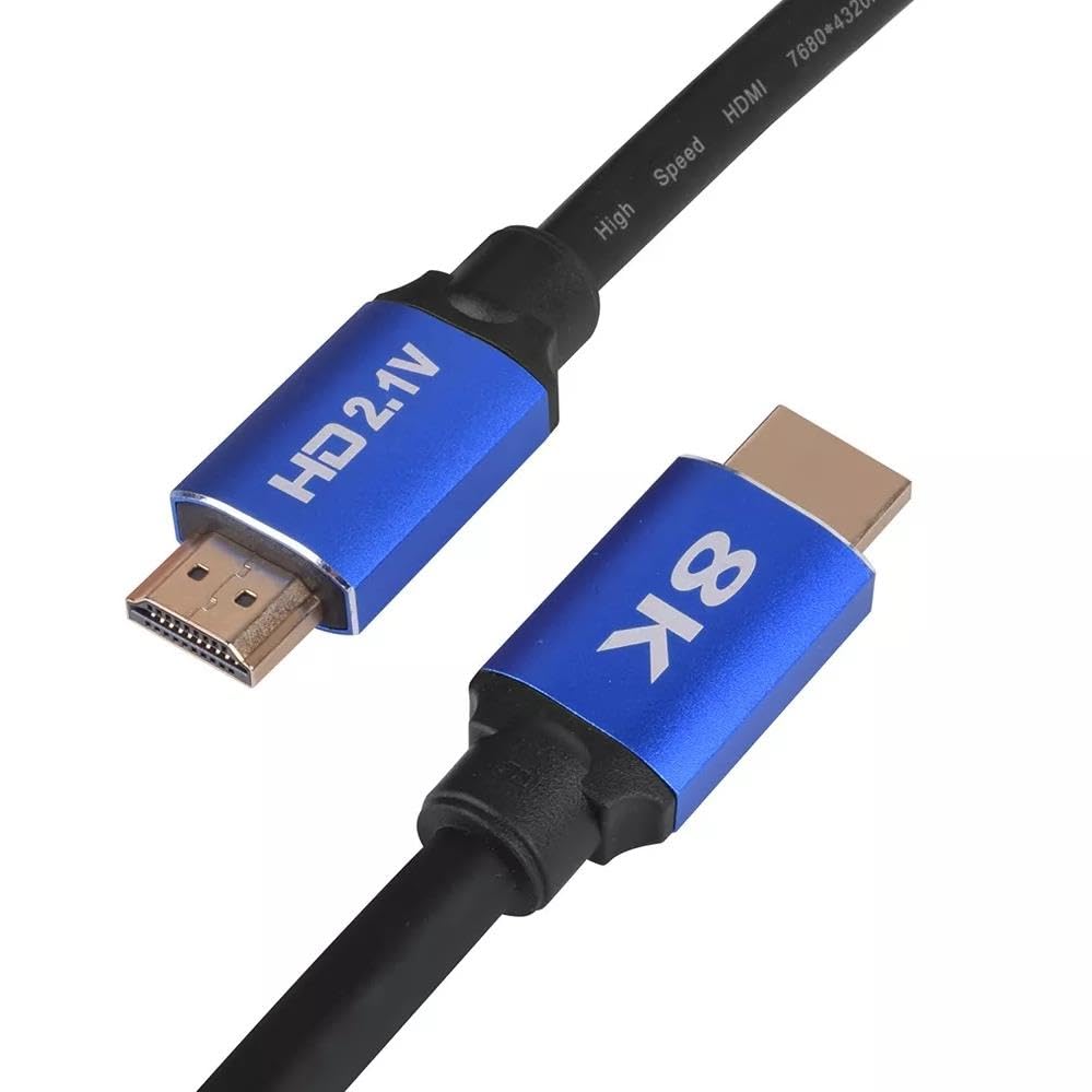 Lunatic 9350 1 Metre 8K Ultra HD 2.1V 48Gbps Altın Kaplama Hdmi Kablo UHD 8K Ultra HD Görüntü ve Ses Kalitesi ile Evinizi Sinema Salonuna Çevirebilirsiniz. (1 Metre)