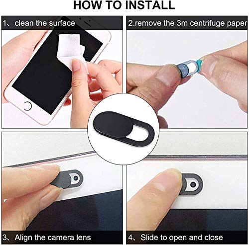 image for Natipo Webcam Cover,3 PCS Camera Cover Slide, Ultra-Thin Webcam Cover 