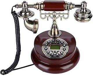 Retro Telephone,Vintage Corded Telephone FSK/DTMF Dual System Wired Landline Telephone,Retro Vintage Corded Telephone Line Powered with Pause/Redial Function for Hotel Office Home