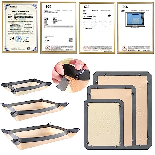 Ailifeer Leak Free Non Stick Silicone Baking Mat,Silicone Oven Liners, Corners Can Be Snapped Together, Bpa Free, For Pans, Air Fryers, Ovens, Placemats (16.54Inch*11.61Inch) #TOP6