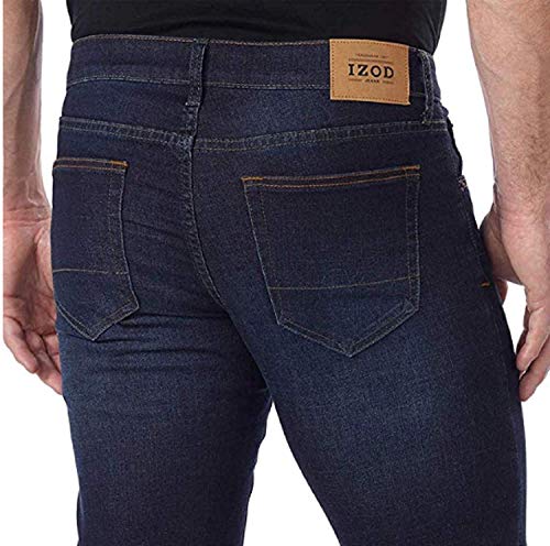 IZOD Men's Comfort Stretch Straight Leg Jeans (36x34, Dark Wash)3