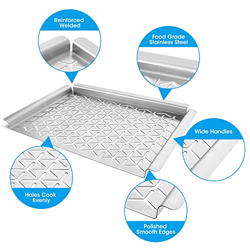 image for Unicook Grill Topper, Vegetable Grill Basket for Outdoor Grill, Warp-F