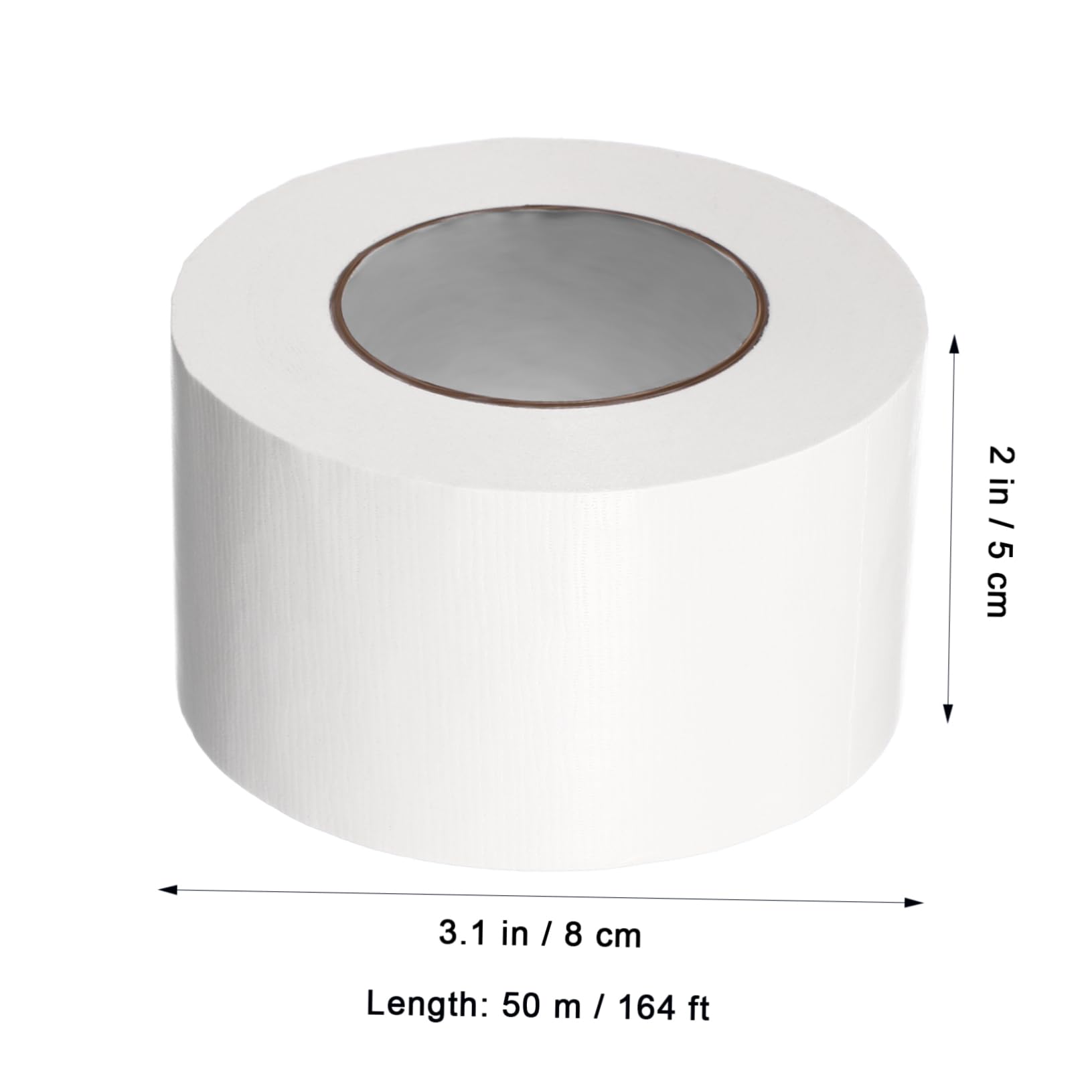 Ruban Adhésif Toilé Blanc 80mm X 50m en Polyéthylène, 1 Rouleau
