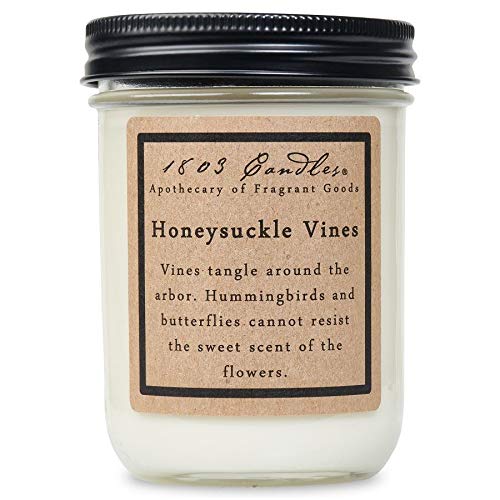 1803 Candles - 14 Oz. Jar Soy Candles - (Honeysuckle Vines) #TOP14