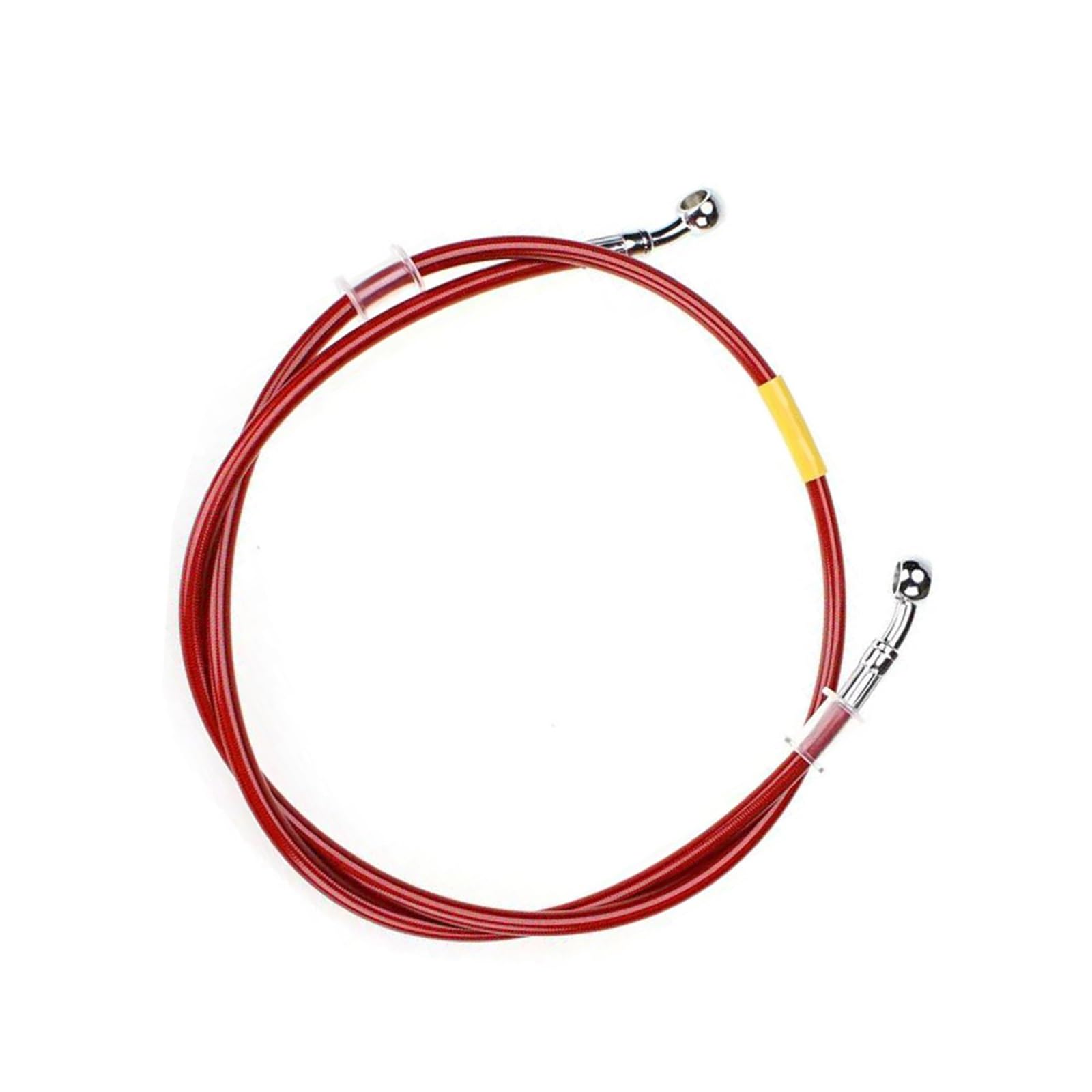 Shqxd Black- Silver Hydraulic Brake Hose For Suzuki For Kawasaki For Y-Amaha Motorcycle 400Mm-2200Mm 10Mm 28° Banjo Brake Hose Hydraulic Line Cable Braided Oil Pipe(210Cm)
