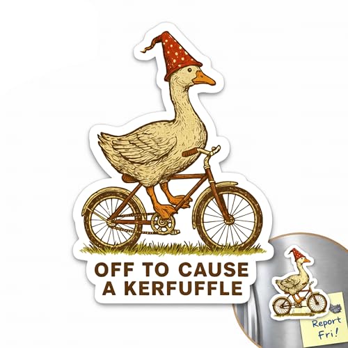 Funny Goose Kerfuffle Fridge Magnet, Pick Your Mood Meme Animal Refrigerator Magnet with Premium Coated Art Paper for Kitchen, Office, Funny Gift
