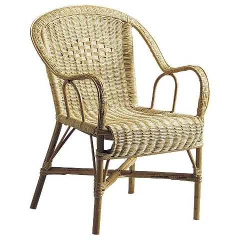 Sillón Sapo de manau y médula de ratán natural de Aubry Gaspard Cover