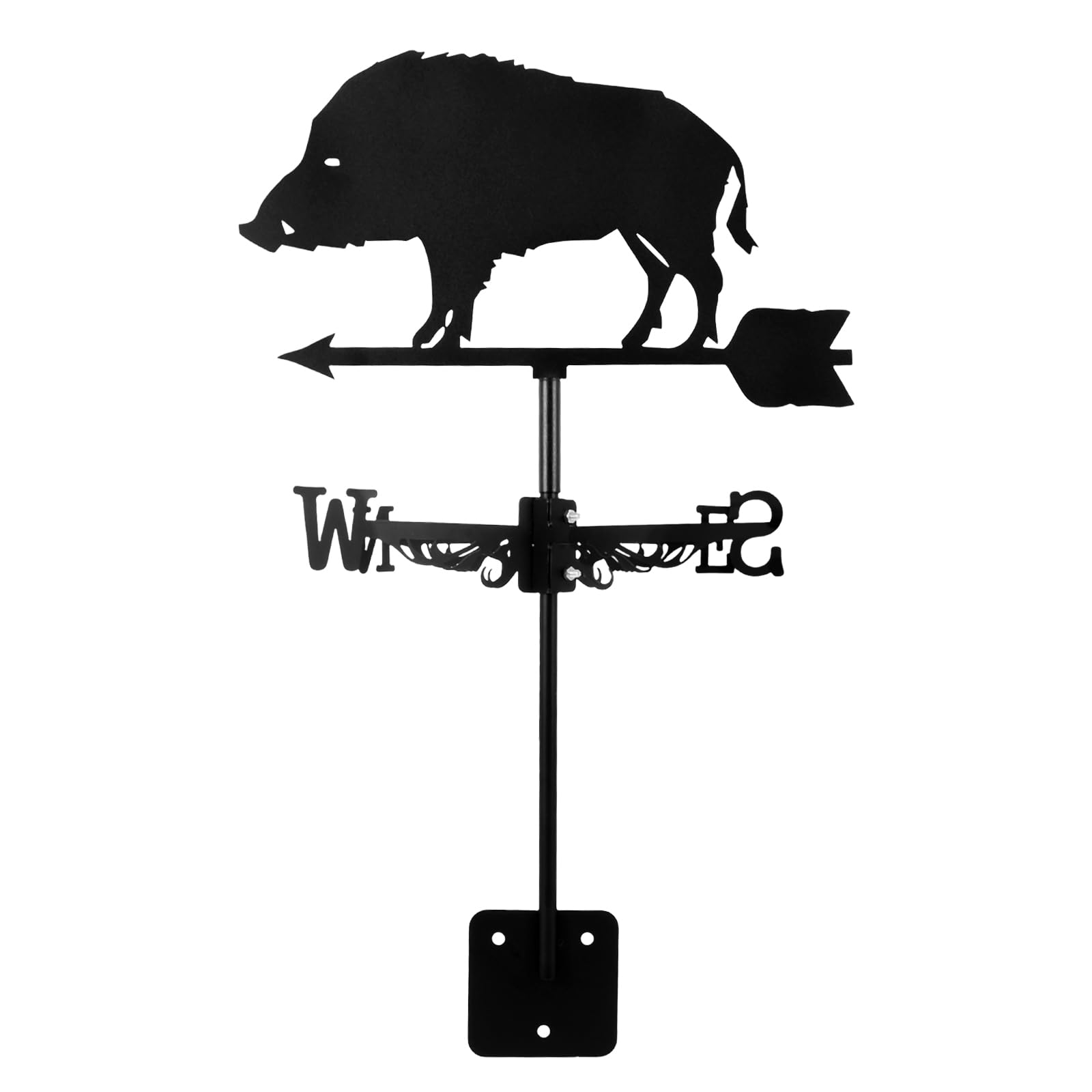 HANABASS Veleta De Cerdo, Veleta De Techo, Jabalí Weathervanes, De Viento para Jardin, Paleta De Clima MetáLico con Flecha Ornamento Dirección del Viento para Patio Exterior Granero