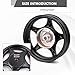 Minho MT2.15x10 Steel Rear Drum Brake Wheel Hub 10 Inch Compatible with Chinese GY6 50cc 4-stroke Engine Scooter Mopeds Taotao 50cc Sunl 50cc,Black Finish,5-spoke Wheel Rim