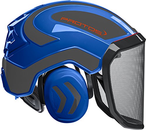 Protos Integral Casque de Protection forestier Unisexe pour Adulte Bleu/Gris 54-62 cm